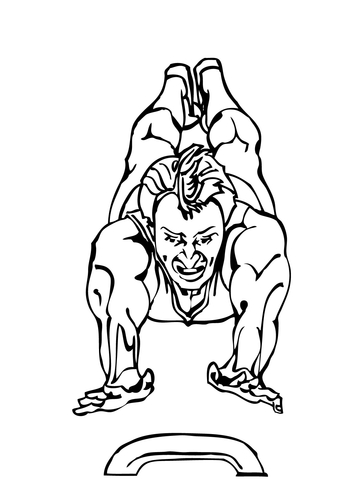 Vault Artistic Gymnastics Coloring Page